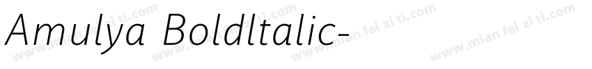 Amulya Boldltalic字体转换